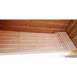 SAUNA OGRODOWA FIŃSKA BECZKA Z PIECEM FORSA 4-6 OSOBOWA 210x180 CM FORSA