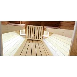 SAUNA OGRODOWA FIŃSKA BECZKA Z PIECEM ASKER-HG 4-6 OSOBOWA 210x240 CM ASKER-HG