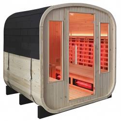 SAUNA OGRODOWA FIŃSKA / INFRARED BECZKA HAMAR 4-6 OSOBOWA 180x200 CM HAMAR