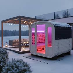 SAUNA OGRODOWA FIŃSKA / INFRARED BECZKA HAMAR 4-6 OSOBOWA 180x200 CM HAMAR