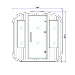 SAUNA OGRODOWA FIŃSKA / INFRARED BECZKA HAMAR 4-6 OSOBOWA 180x200 CM HAMAR