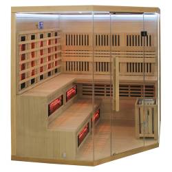 SAUNA INFRARED/FIŃSKA MOSS2 Z PIECEM HARVIA 8KW 5-6 OSOBOWA 200x200 CM 2w1 MOSS2
