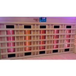 SAUNA INFRARED/FIŃSKA MOSS2 Z PIECEM HARVIA 8KW 5-6 OSOBOWA 200x200 CM 2w1 MOSS2