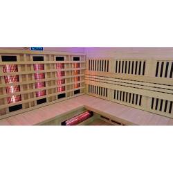 SAUNA INFRARED/FIŃSKA MOSS2 Z PIECEM HARVIA 8KW 5-6 OSOBOWA 200x200 CM 2w1 MOSS2