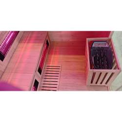 SAUNA INFRARED/FIŃSKA MOSS2 Z PIECEM HARVIA 8KW 5-6 OSOBOWA 200x200 CM 2w1 MOSS2