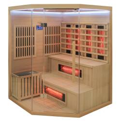 SAUNA INFRARED/FIŃSKA MOSS1 Z PIECEM HARVIA 6KW 4-5 OSOBOWA 150x150 CM 2w1 MOSS1