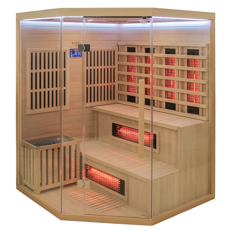 SAUNA INFRARED/FIŃSKA MOSS1 Z PIECEM HARVIA 6KW 4-5 OSOBOWA 150x150 CM 2w1 MOSS1