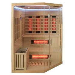 SAUNA INFRARED/FIŃSKA MOSS1 Z PIECEM HARVIA 6KW 4-5 OSOBOWA 150x150 CM 2w1 MOSS1