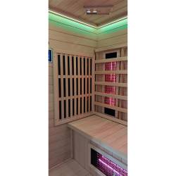 SAUNA INFRARED/FIŃSKA MOSS1 Z PIECEM HARVIA 6KW 4-5 OSOBOWA 150x150 CM 2w1 MOSS1