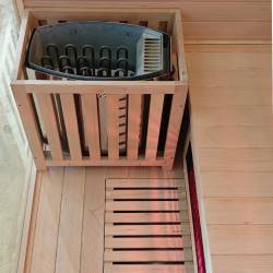 SAUNA INFRARED/FIŃSKA MOSS1 Z PIECEM HARVIA 6KW 4-5 OSOBOWA 150x150 CM 2w1 MOSS1