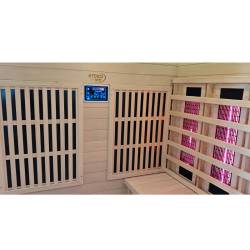 SAUNA INFRARED/FIŃSKA MOSS1 Z PIECEM HARVIA 6KW 4-5 OSOBOWA 150x150 CM 2w1 MOSS1