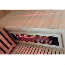 SAUNA INFRARED/FIŃSKA MOSS1 Z PIECEM HARVIA 6KW 4-5 OSOBOWA 150x150 CM 2w1 MOSS1