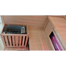 SAUNA INFRARED/FIŃSKA MOSS1 Z PIECEM HARVIA 6KW 4-5 OSOBOWA 150x150 CM 2w1 MOSS1