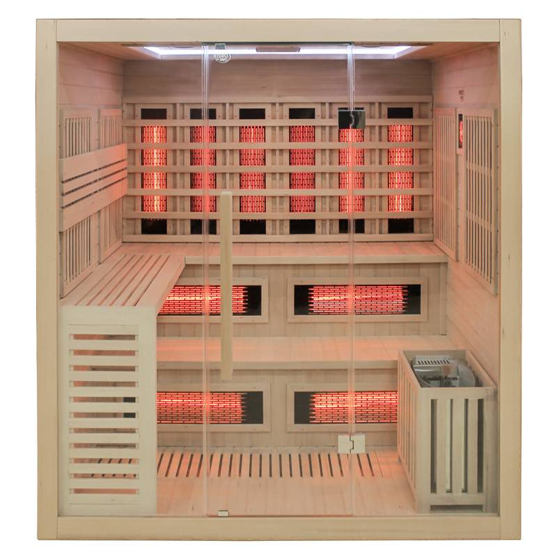 SAUNA INFRARED/FIŃSKA HELSI2 Z PIECEM HARVIA 8KW 5-6 OSOBOWA 200x160 CM 2w1 HELSI2