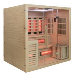 SAUNA INFRARED/FIŃSKA HELSI2 Z PIECEM HARVIA 8KW 5-6 OSOBOWA 200x160 CM 2w1 HELSI2