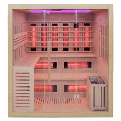 SAUNA INFRARED/FIŃSKA HELSI2 Z PIECEM HARVIA 8KW 5-6 OSOBOWA 200x160 CM 2w1 HELSI2