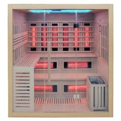 SAUNA INFRARED/FIŃSKA HELSI2 Z PIECEM HARVIA 8KW 5-6 OSOBOWA 200x160 CM 2w1 HELSI2