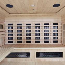SAUNA INFRARED/FIŃSKA HELSI2 Z PIECEM HARVIA 8KW 5-6 OSOBOWA 200x160 CM 2w1 HELSI2