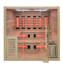 SAUNA INFRARED/FIŃSKA HELSI2 Z PIECEM HARVIA 8KW 5-6 OSOBOWA 200x160 CM 2w1 HELSI2