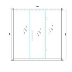 SAUNA INFRARED/FIŃSKA HELSI2 Z PIECEM HARVIA 8KW 5-6 OSOBOWA 200x160 CM 2w1 HELSI2
