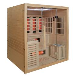SAUNA INFRARED/FIŃSKA HELSI1 Z PIECEM HARVIA 6KW 4-5 OSOBOWA 180x160 CM 2w1 HELSI1