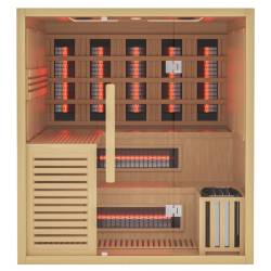 SAUNA INFRARED/FIŃSKA HELSI1 Z PIECEM HARVIA 6KW 4-5 OSOBOWA 180x160 CM 2w1 HELSI1