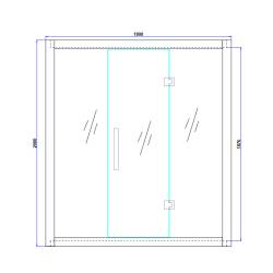 SAUNA INFRARED/FIŃSKA HELSI1 Z PIECEM HARVIA 6KW 4-5 OSOBOWA 180x160 CM 2w1 HELSI1