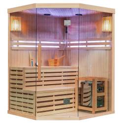 SAUNA FIŃSKA WYSOKOTEMPERATUROWA Z PIECEM OSLO7/HRAVIA 5-6 OSOBOWA 180x180 OSLO7