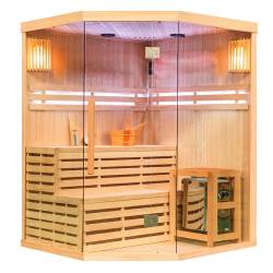 SAUNA FIŃSKA WYSOKOTEMPERATUROWA Z PIECEM OSLO7/HRAVIA 5-6 OSOBOWA 180x180 OSLO7