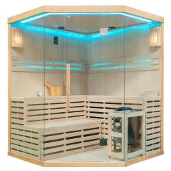 SAUNA FIŃSKA WYSOKOTEMPERATUROWA Z PIECEM OSLO6/HRAVIA 5-6 OSOBOWA 200x200 OSLO6