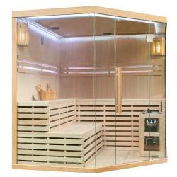 SAUNA FIŃSKA WYSOKOTEMPERATUROWA Z PIECEM OSLO6/HRAVIA 5-6 OSOBOWA 200x200 OSLO6
