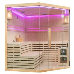 SAUNA FIŃSKA WYSOKOTEMPERATUROWA Z PIECEM OSLO6/HRAVIA 5-6 OSOBOWA 200x200 OSLO6