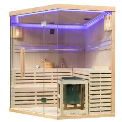 SAUNA FIŃSKA WYSOKOTEMPERATUROWA Z PIECEM OSLO6/HRAVIA 5-6 OSOBOWA 200x200 OSLO6