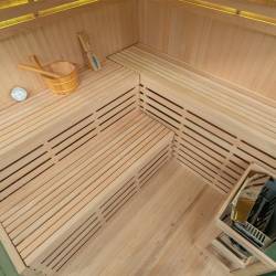 SAUNA FIŃSKA WYSOKOTEMPERATUROWA Z PIECEM OSLO6/HRAVIA 5-6 OSOBOWA 200x200 OSLO6