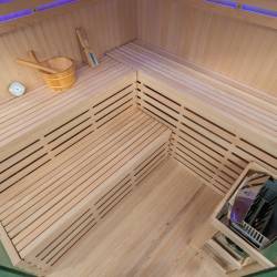 SAUNA FIŃSKA WYSOKOTEMPERATUROWA Z PIECEM OSLO6/HRAVIA 5-6 OSOBOWA 200x200 OSLO6