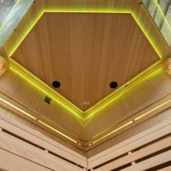 SAUNA FIŃSKA WYSOKOTEMPERATUROWA Z PIECEM OSLO6/HRAVIA 5-6 OSOBOWA 200x200 OSLO6