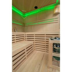 SAUNA FIŃSKA WYSOKOTEMPERATUROWA Z PIECEM OSLO6/HRAVIA 5-6 OSOBOWA 200x200 OSLO6