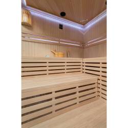 SAUNA FIŃSKA WYSOKOTEMPERATUROWA Z PIECEM OSLO6/HRAVIA 5-6 OSOBOWA 200x200 OSLO6