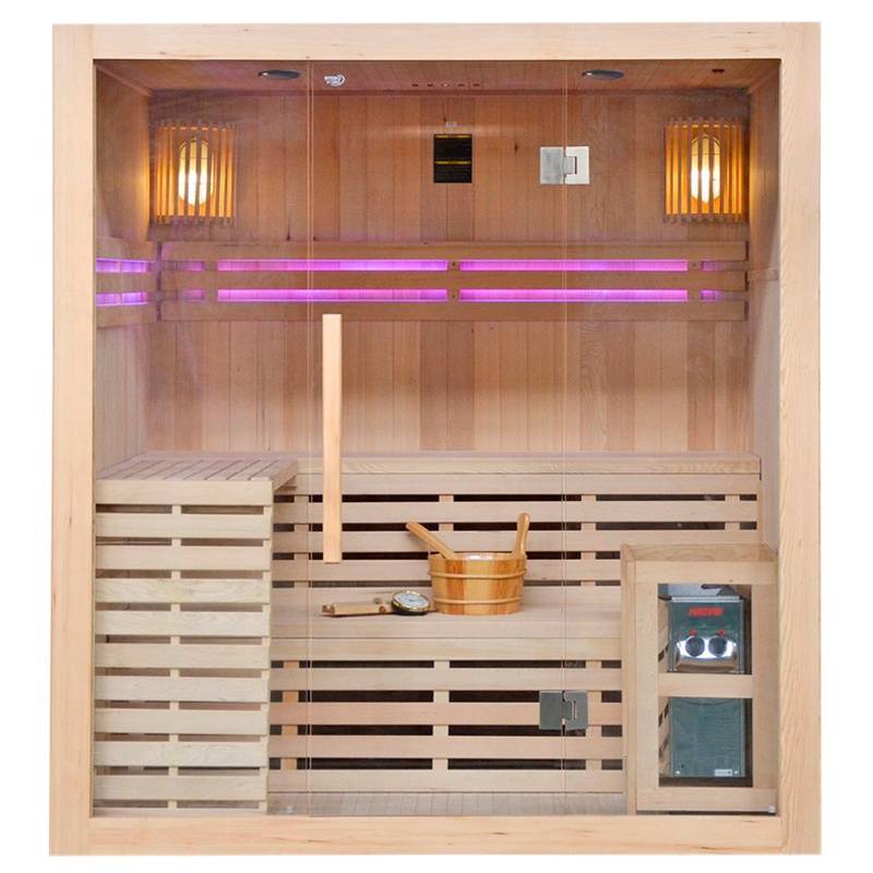 SAUNA FIŃSKA WYSOKOTEMPERATUROWA Z PIECEM OSLO5/HRAVIA 4-5 OSOBOWA 180x160 OSLO5