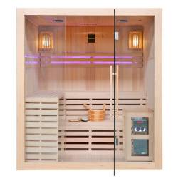 SAUNA FIŃSKA WYSOKOTEMPERATUROWA Z PIECEM OSLO5/HRAVIA 4-5 OSOBOWA 180x160 OSLO5