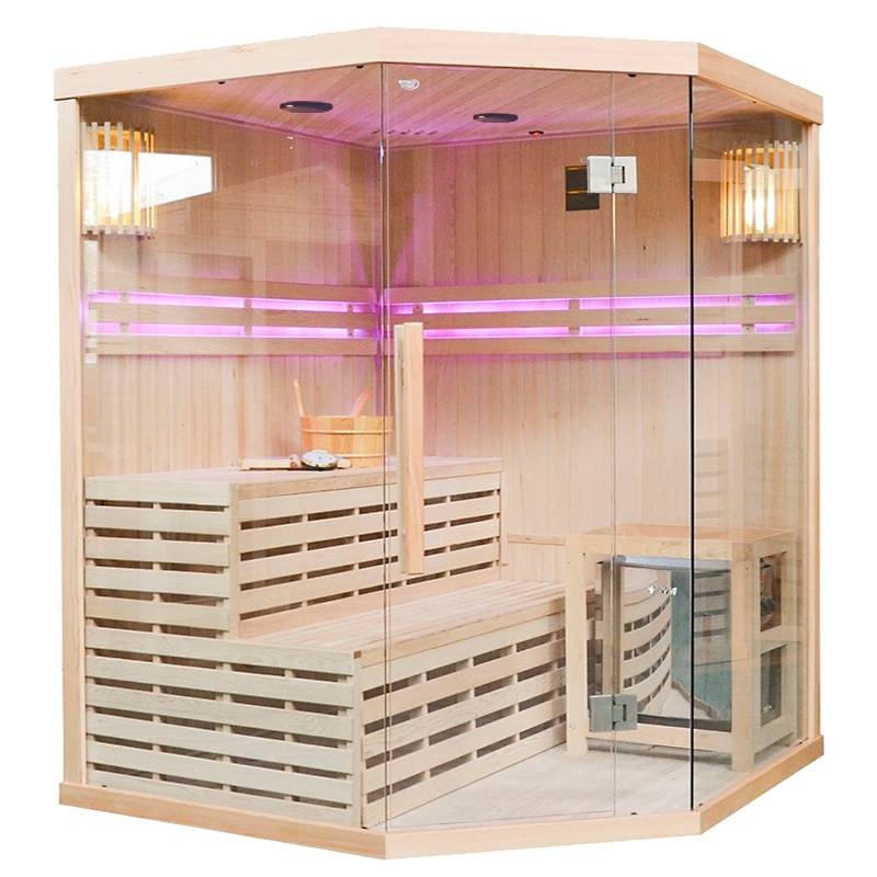 SAUNA FIŃSKA WYSOKOTEMPERATUROWA Z PIECEM OSLO4/HARVIA 4-5 OSOBOWA 150x150 OSLO4