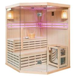 SAUNA FIŃSKA WYSOKOTEMPERATUROWA Z PIECEM OSLO4/HARVIA 4-5 OSOBOWA 150x150 OSLO4