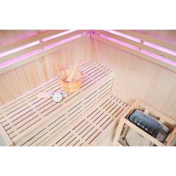 SAUNA FIŃSKA WYSOKOTEMPERATUROWA Z PIECEM OSLO4/HARVIA 4-5 OSOBOWA 150x150 OSLO4
