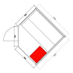 SAUNA FIŃSKA WYSOKOTEMPERATUROWA Z PIECEM OSLO4/HARVIA 4-5 OSOBOWA 150x150 OSLO4