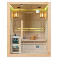 SAUNA FIŃSKA WYSOKOTEMPERATUROWA Z PIECEM OSLO3/HARVIA 3-4 OSOBOWA 150x120 OSLO3