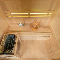 SAUNA FIŃSKA WYSOKOTEMPERATUROWA Z PIECEM OSLO3/HARVIA 3-4 OSOBOWA 150x120 OSLO3