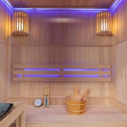 SAUNA FIŃSKA WYSOKOTEMPERATUROWA Z PIECEM OSLO3/HARVIA 3-4 OSOBOWA 150x120 OSLO3