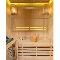 SAUNA FIŃSKA WYSOKOTEMPERATUROWA Z PIECEM OSLO3/HARVIA 3-4 OSOBOWA 150x120 OSLO3