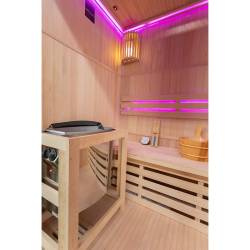 SAUNA FIŃSKA WYSOKOTEMPERATUROWA Z PIECEM OSLO3/HARVIA 3-4 OSOBOWA 150x120 OSLO3