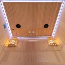 SAUNA FIŃSKA WYSOKOTEMPERATUROWA Z PIECEM OSLO3/HARVIA 3-4 OSOBOWA 150x120 OSLO3